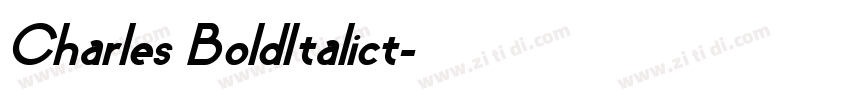 Charles BoldItalict字体转换